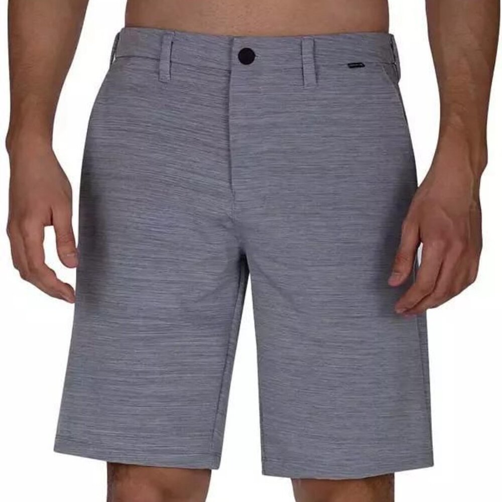 Hurley Men's H2O Dri Cutback 21" Outseam Hybrid Swim Board WalkShorts, Wolf Grey